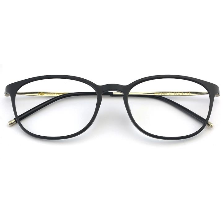 HAN TR不锈钢光学眼镜架-经典纯黑(HN49404-C1)