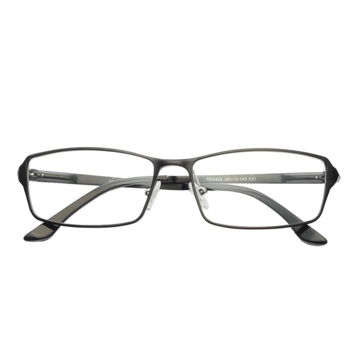 HAN镁铝合金近视眼镜架-哑黑(HD3402-F01)
