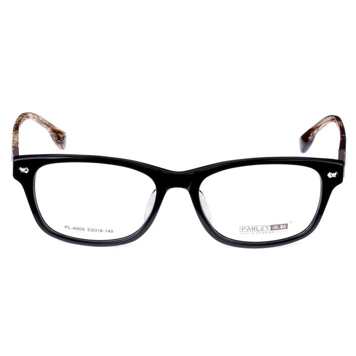 PARLEY派勒板材眼镜架-黑框条纹棕腿(PL-A005-C3)