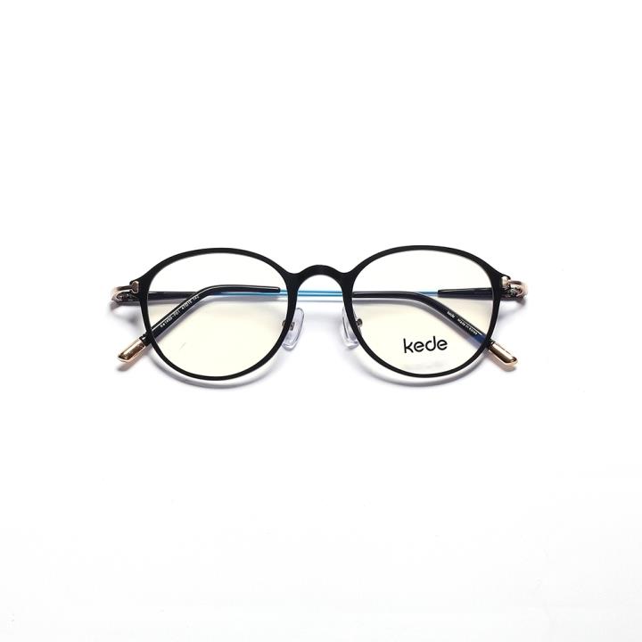 Kede时尚光学眼镜架Ke1450-F01  黑色+天蓝色