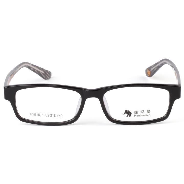 猛犸象超薄板材眼镜架-黑框马赛克腿(HY81018-C02)
