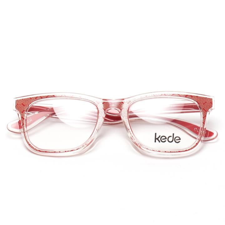 Kede时尚光学眼镜架Ke1409-F06   红色