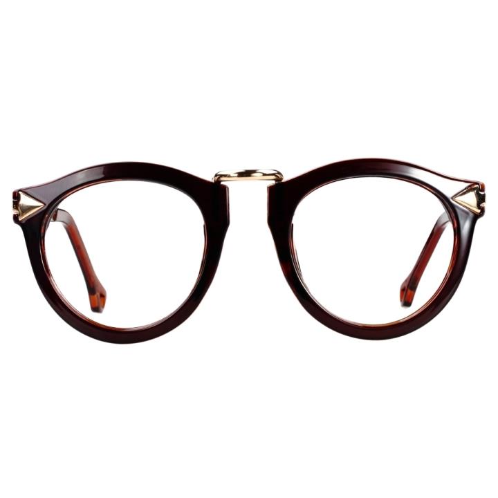 HAN时尚潮款防辐射蓝光眼镜架-茶色(HD2624-C3)