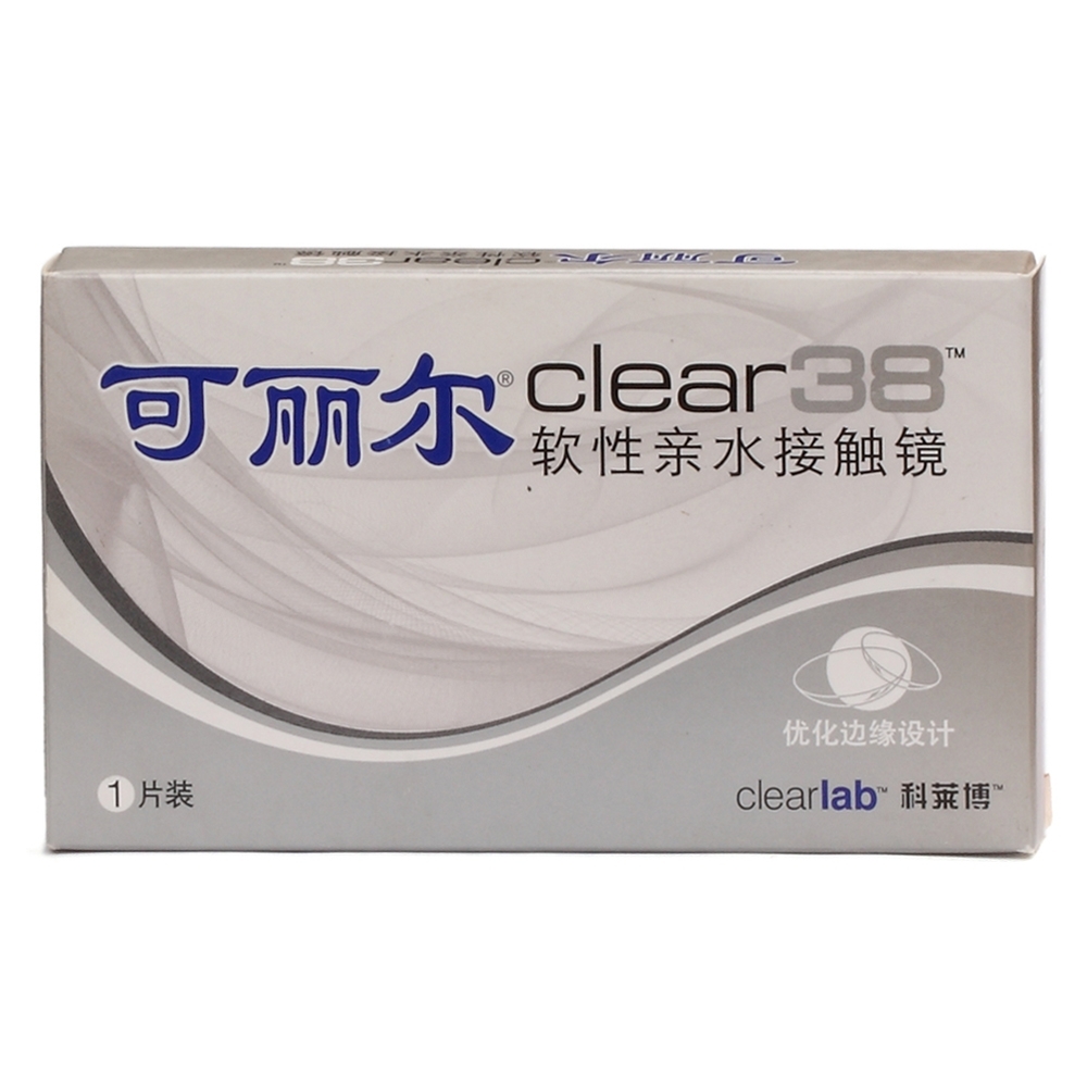 科莱博可丽尔clear38隐形眼镜月抛1片装(近效期)