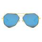 HAN COLLECTION金属防UV太阳眼镜-金框蓝色片(HN52014M C3)