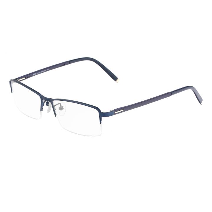 HAN 不锈钢光学眼镜架-深蓝色(965-F07)