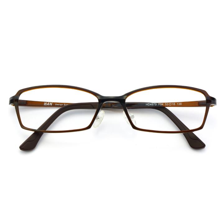 HAN塑钢时尚光学眼镜架-亮棕色(HD4879-F04)