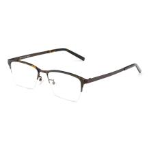 HAN 板材不锈钢光学眼镜架-玳瑁色(HD49209-F03)