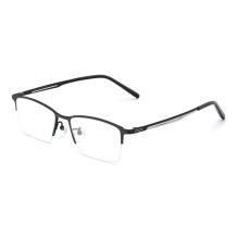 HAN纯钛光学眼镜架-经典纯黑(HN49371-C01)