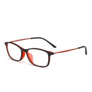 HAN 橡胶钛时尚光学眼镜架-黑红(6006-C2)