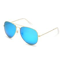 HAN RAZR-X9不锈钢防UV太阳眼镜-金框蓝色片(HN52015M-C3)