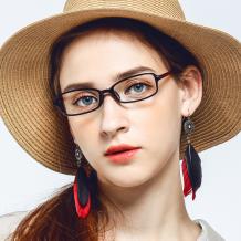 HAN 塑钢时尚光学眼镜架-优雅酒红(HN49403-C3)