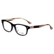 PARLEY派勒板材眼镜架-黑框条纹棕腿(PL-A005-C3)