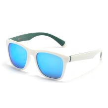 HAN塑钢防紫外线太阳镜-白框蓝色片(HD59108-S11)