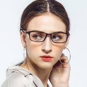 HAN 塑钢时尚光学眼镜架-优雅酒红(HN49411-C3)
