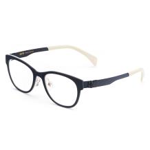 HAN TR金属光学眼镜架-清新蓝白(HD49163-F01)