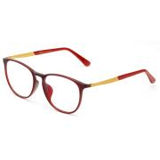 HAN MEGA-TR钛塑板材光学眼镜架-炫丽酒红(HD49150-F06)
