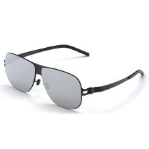 HAN RAZR-X9不锈钢防UV太阳眼镜-黑框炫彩银片(HN53012L C1)