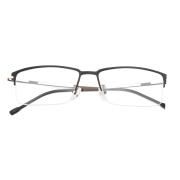 HAN纯钛光学眼镜架HD49106-F04黑框咖色脚丝