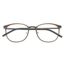 HAN MEGA-TR钛塑不锈钢光学眼镜架-复古棕色(HD49201-F04)