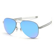 HAN Slimble不锈钢偏光太阳眼镜-银框蓝膜片(HN53014M C2)
