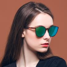 HAN RAZR-X9 TR钛塑防UV太阳眼镜-玳瑁框绿片(HN51008S-C2)