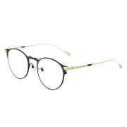 HAN纯钛光学眼镜架-时尚黑金(HN49373-C02)