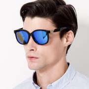 HAN SUNGLASSES PC偏光太阳眼镜-黑框蓝色片(HN55067L C1/L)