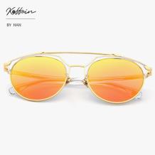 Koffein防UV太阳眼镜Martin COL.2 透明框橘红片(送配套镜盒)