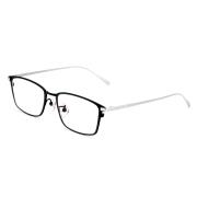 HAN纯钛光学眼镜架-黑框银脚(HN49372-C01)