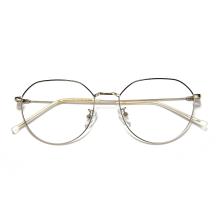 HAN COLLECTION不锈钢光学眼镜架HN45021S C2 半黑/银框