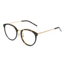 HAN板材不锈钢光学眼镜架-复古玳瑁(HD49208-F03)