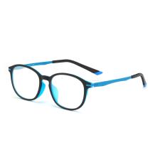HAN橡胶钛时尚光学眼镜架-黑蓝(6012-C2)