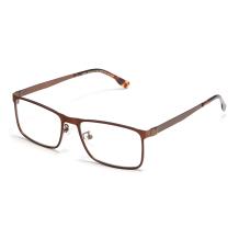 HAN COLLECTION不锈钢光学眼镜架-红棕色(HN42052 C3/L)