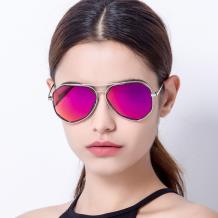 HAN COLLECTION金属防UV太阳眼镜-银框玫红片(HN52014M C2)