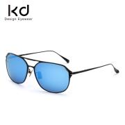 KD时尚偏光太阳镜KD6902-S01 黑框蓝色片