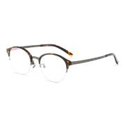 HAN纯钛板材光学眼镜架-复古玳瑁(5404-C2)
