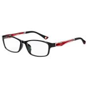 沃兰世奇TR90塑胶钛眼镜架-黑框红腿(1246-C04)
