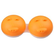 Bonasse博尚台湾原装进口隐形眼镜双联盒（小猪）QCASE橘色