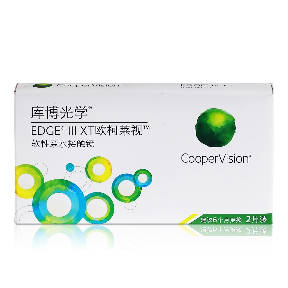 库博edgeiiixt欧柯莱视半年抛隐形眼镜2片装