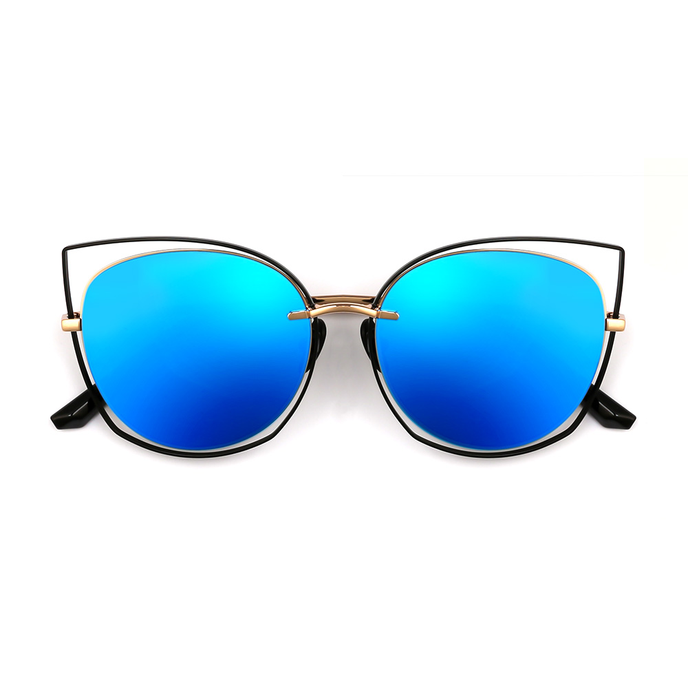 han sunglasses防uv太阳眼镜hn52039m c2 金框蓝色片